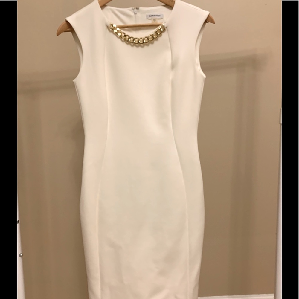 White Shirt with chain for work and event